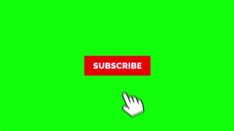 Free Green Screen Subscribe Button Animation Youtube