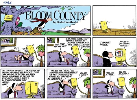 Bloom County 1984 Bill The Cat Berkeley Breathed Sunday Paper