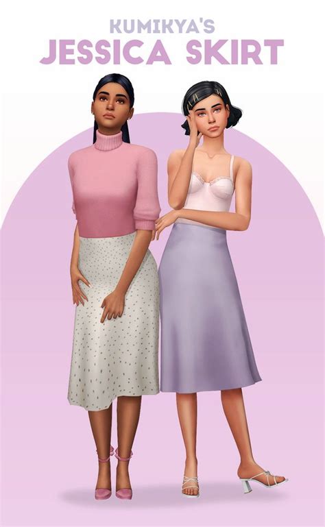Jessica Skirt Kumikya On Patreon In 2021 Sims 4 Dresses Sims 4 Sims