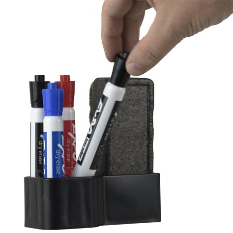 Peel And Stick Dry Erase White Board Marker And Eraser Holder Storage