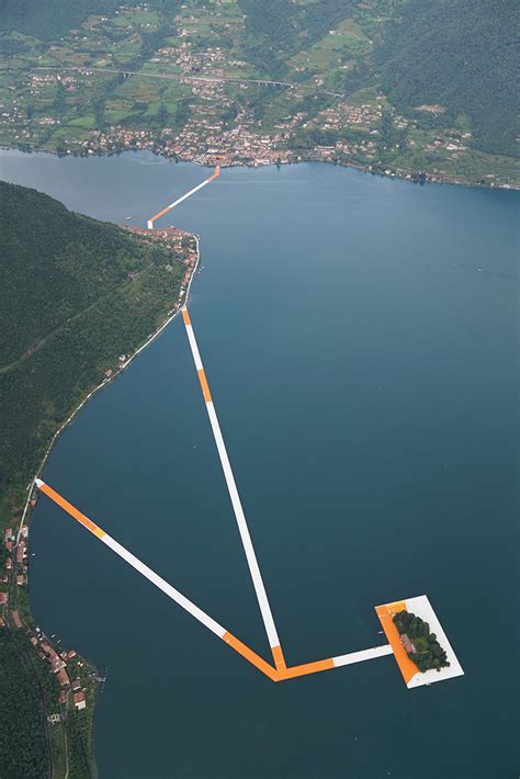 Christo Floating Piers Open In Lake Iseo Italy