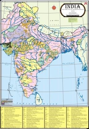India On The Eve Of Independence Map At INR In Delhi Vidya Chitr Prakashan