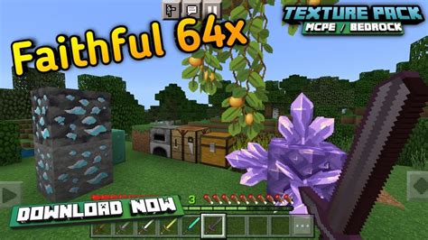 Faithful 64x Texture Pack Mcpe 117 Ram 1gb Smooth Download