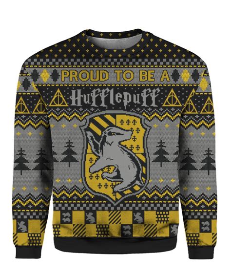 Proud To Be A Hufflepuff Ugly Sweater Harry Potter Men Women