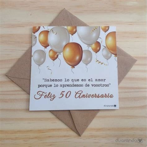 Aniversario de oro, bodas de oro, como celebrar las bodas de oro. Bodas de oro, 50 Aniversario Tarjetas aniversario, tarjeta ...