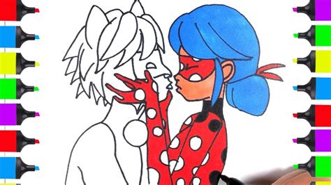 How To Draw Ladybug And Cat Noir Kissing Dark Cupid