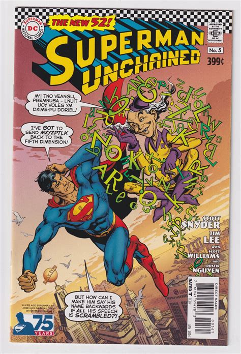 Dc Comics Superman Unchained Issue 5 75th Anniversary Silver Age