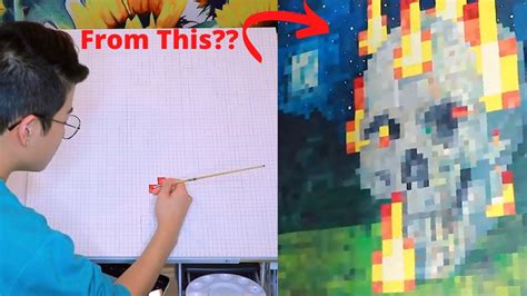 Minecraft Skull Painting Real Life Minecraft Paintings Challenge