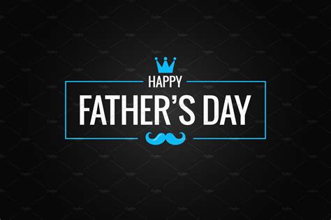 Fathers day banner black background | Custom-Designed Illustrations ...