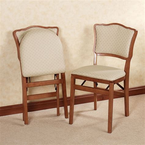 Dover Upholstered Folding Chair Pair