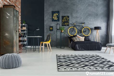 Ngelukis kamar motif doraemon dari cat tembok. 12 Inspirasi Cat Kamar Tidur Minimalis Modern untuk Pria ...