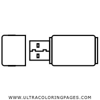 Flash Drive Coloring Page Ultra Coloring Pages