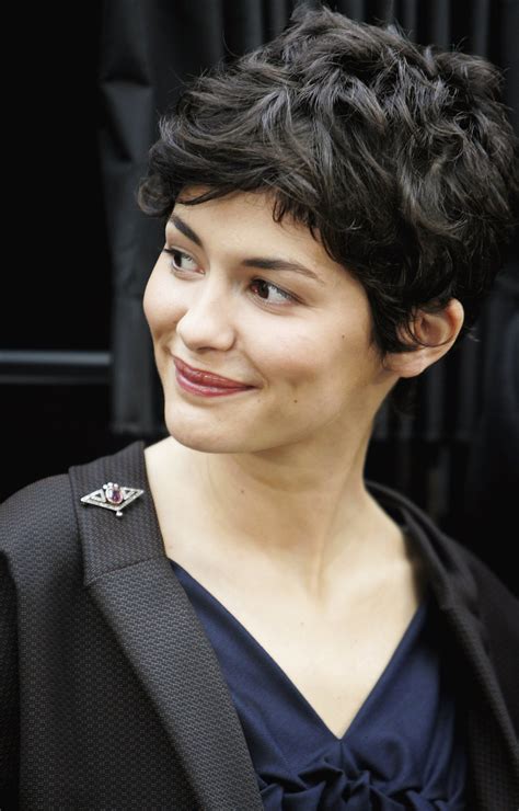 Audrey Tautou | Curly hair styles, Short wavy pixie, Thick ...