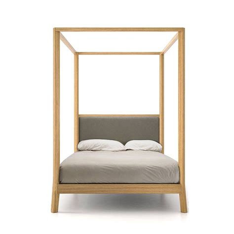L 160 x 200 x h 210 cm. Breda, lit baldaquin 140x200 Punt design en bois massif