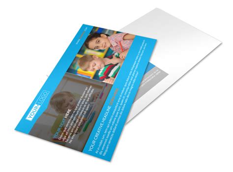 Child Care And Early Education Postcard Template