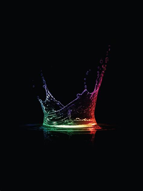 Android Image Wallpaper 3d Rainbow Water Drop Black The Best Android