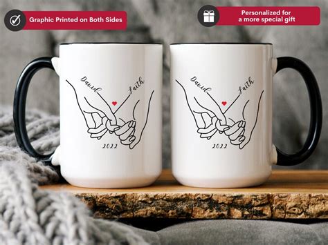 Personalized Pinky Promise Mug Pinky Promise Holding Hands Etsy