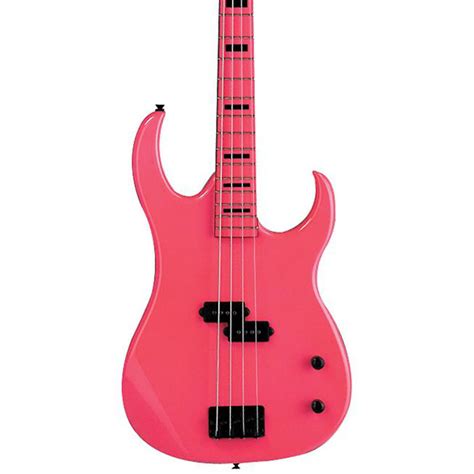 Dean Custom Zone Electric Bass Guitar Fluorescent Pink
