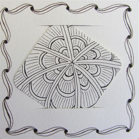 Zentangle By Nancy Domnauer Czt Drupe Pattern On Bijou Tile Plus