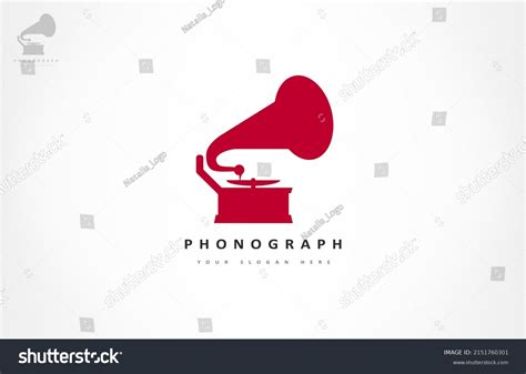 Phonograph Logo Vector Device Recording Reproducing Stock Vector