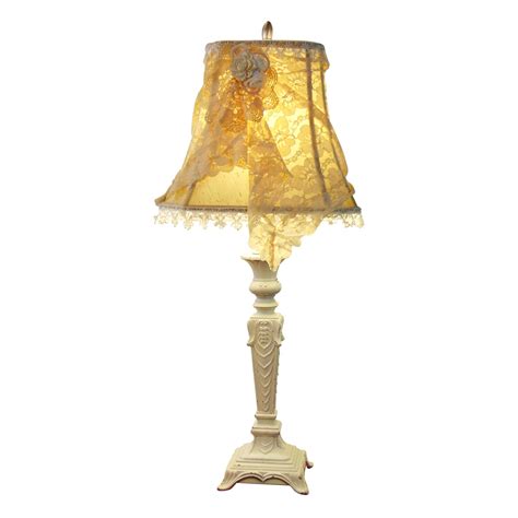 Shabby Chic Table Lamp Romantic Lace Lampshade With Vintage