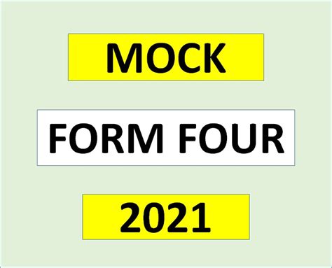 Mock Exams For Form Four 2021 All Regions All Subjects Msomi Bora
