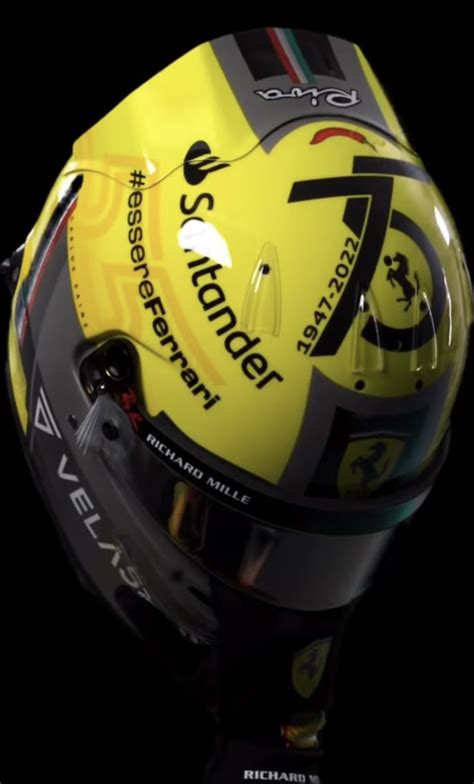 In Pictures Charles Leclercs Ferrari Celebration F1 Helmet Design For