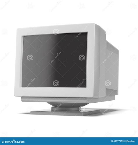 Old Computer Monitor Stock Illustration Illustration Of Computer
