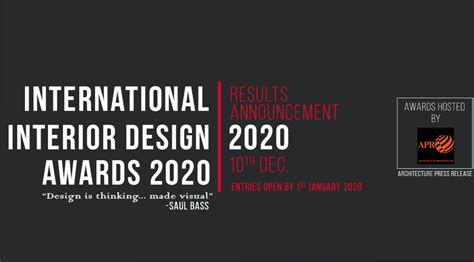 International Interior Design Awards 2020 00 