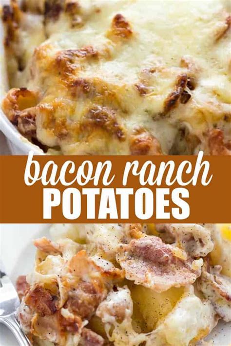Bacon Ranch Potatoes Soft Tender Potatoes Smothered In Ranch Sauce