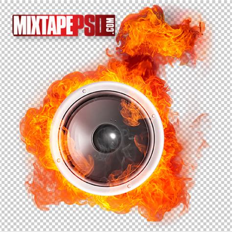 Speaker In Flames Template Graphic Design Mixtapepsdscom