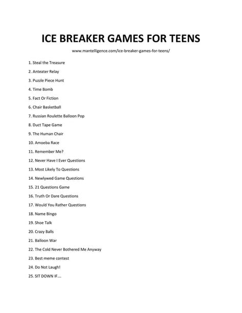 58 Best Ice Breaker Games For Teens The Only List You Need 2022