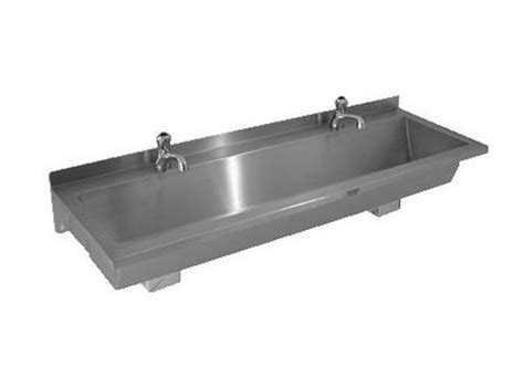Ss81 Stainless Steel Wash Trough Sink Basin Bowl Wall Mounted Tap Ledge