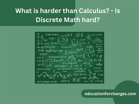 What Is Harder Than Calculus Is Discrete Math Hard