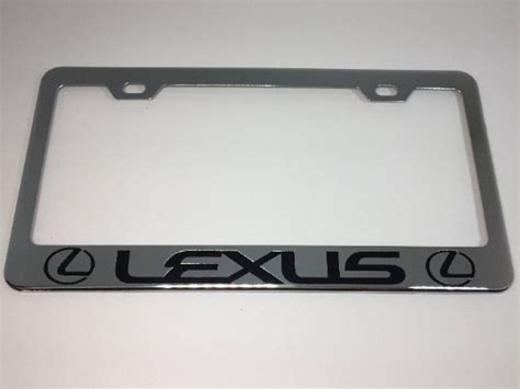 Lexus Stainless Steel Chrome License Plate Frame With Caps Etsy