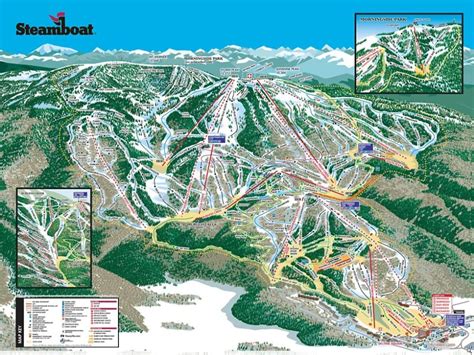 Steamboat Ski Resort Map Mammoth Mountain Trail Map