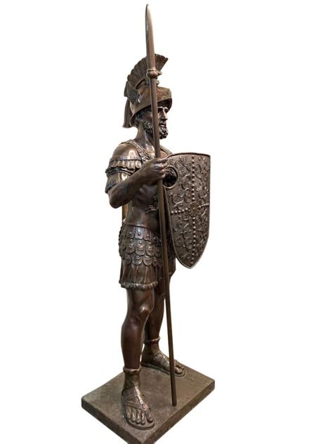 Bronze Roman Gladiator With Spear Lifesize For Sale At 1stdibs