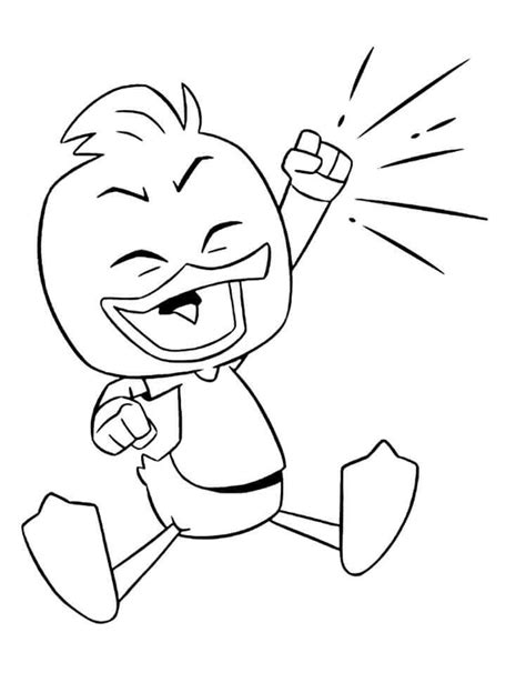 Happy Dewey Duck Da Ducktales para colorir, imprimir e desenhar