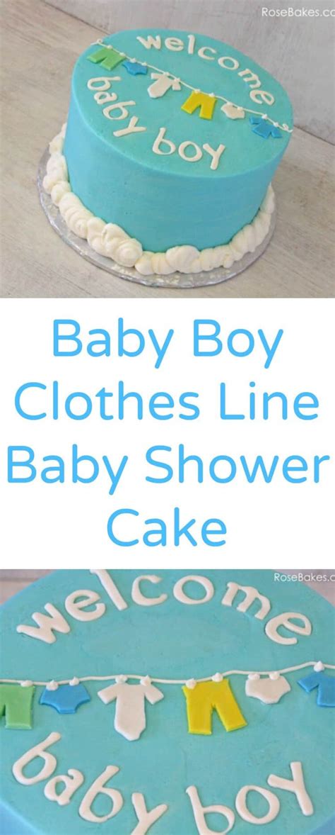 From themed baby showers to more traditional ones, these ideas deliver on both presentation and taste. Welcome Baby Boy Clothes Line Baby Shower Cake