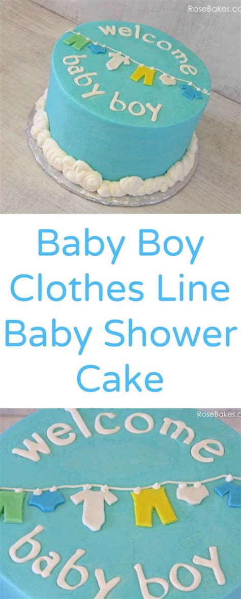Add any fizzy components just before serving. Welcome Baby Boy Clothes Line Baby Shower Cake