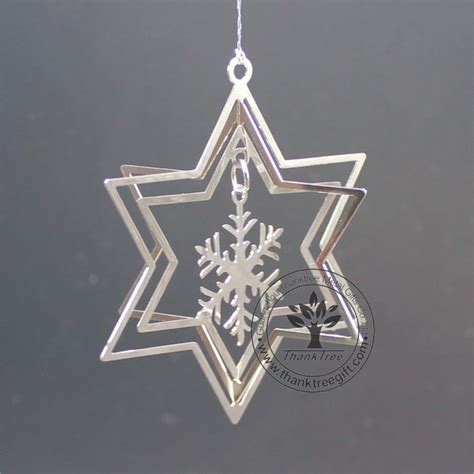 Logo Engraved Rotatable Customized Metal Christmas