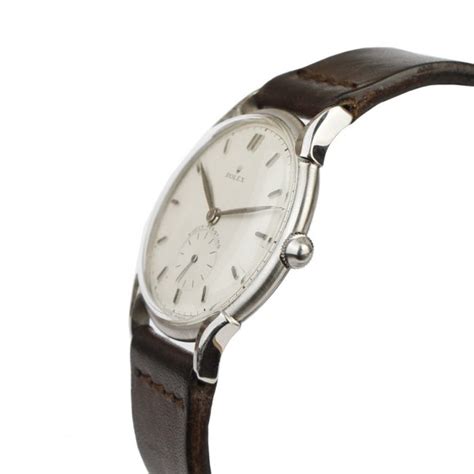 ultra thin vintage rolex watch with leather strap soletopia