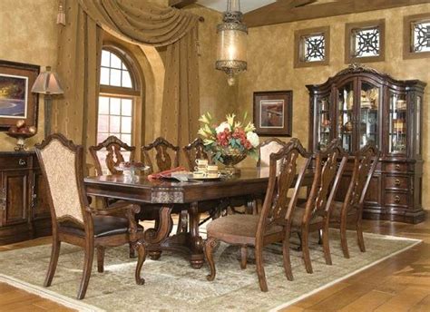 Tuscan Upholstered Arm Chair And Side Chair Dining Room Set Home