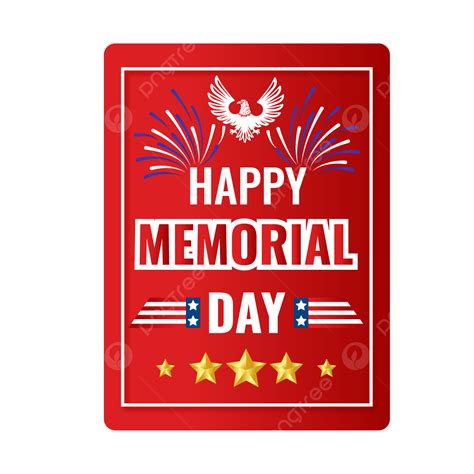 Memorial Day Usa Vector Hd Png Images American Memorial Day Clipart