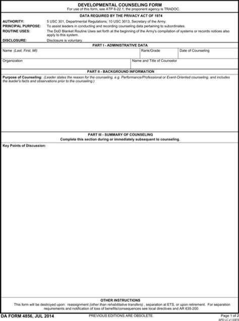 Download Army Counseling Form For Free Formtemplate