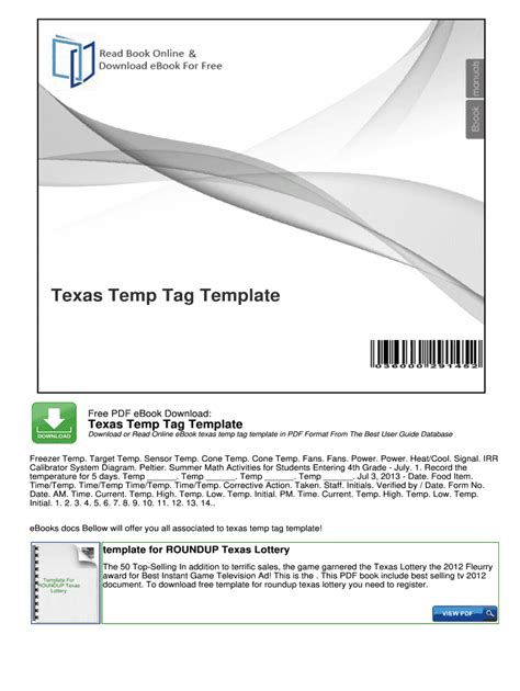 Pdf Blank Printable Temporary License Plate Template Fill Online
