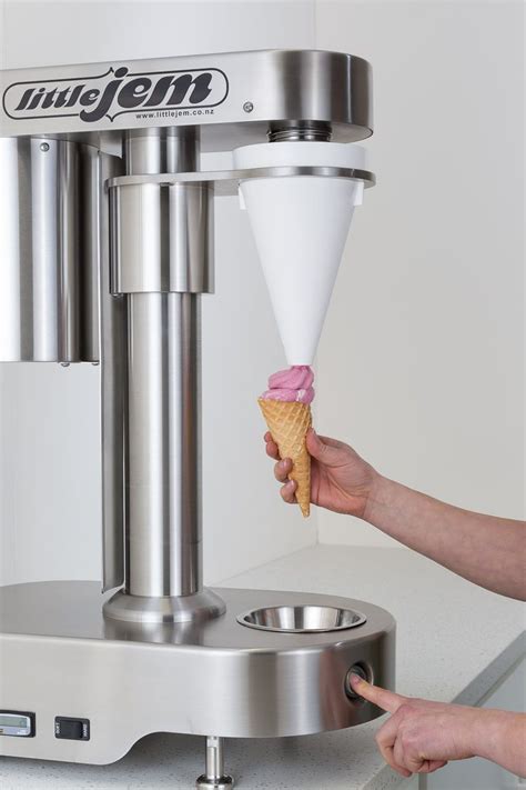 Then Ice Cream And Berries Is Mixed And Dispensed Into Cone Fruit