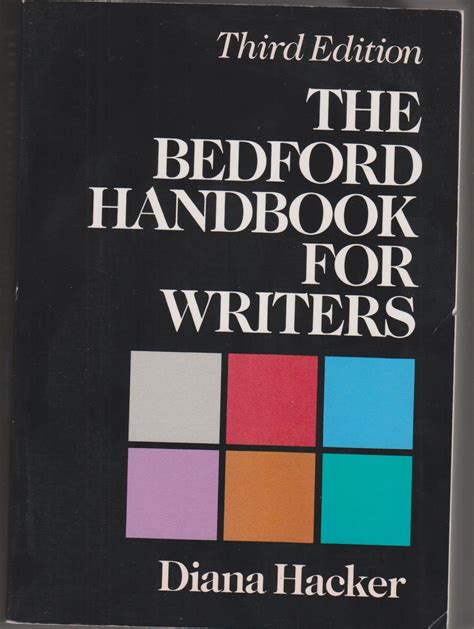 The Bedford Handbook For Writers By Diana Hacker Paperback Reference