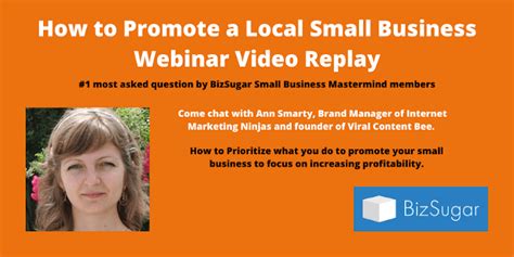 Bizsugar Live How To Promote A Local Small Business Bizsugar Blog