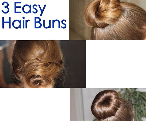 3 Easy Hair Buns 4 Steps With Pictures Instructables